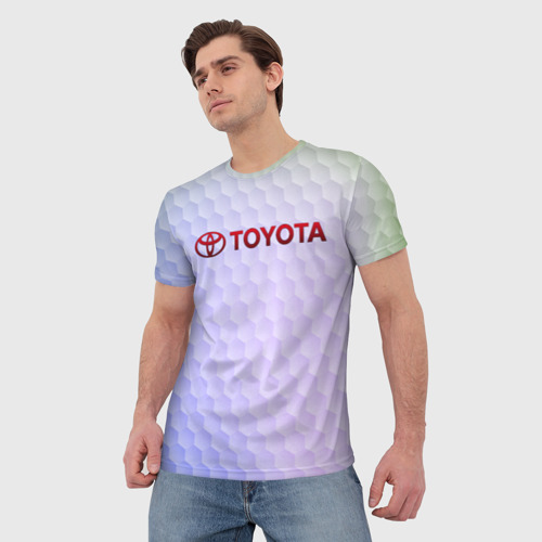 Мужская футболка 3D с принтом TOYOTA | ТОЕТА, фото на моделе #1