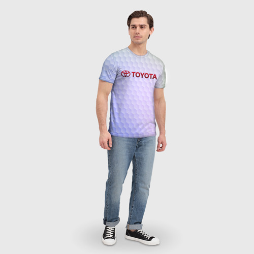 Мужская футболка 3D с принтом TOYOTA | ТОЕТА, вид сбоку #3