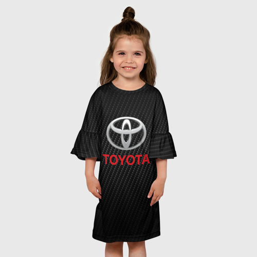 Детское платье 3D Toyota Тоёта, цвет 3D печать - фото 4
