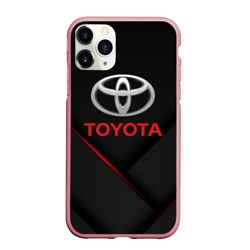 Чехол для iPhone 11 Pro Max матовый Toyota Тоёта, цвет баблгам