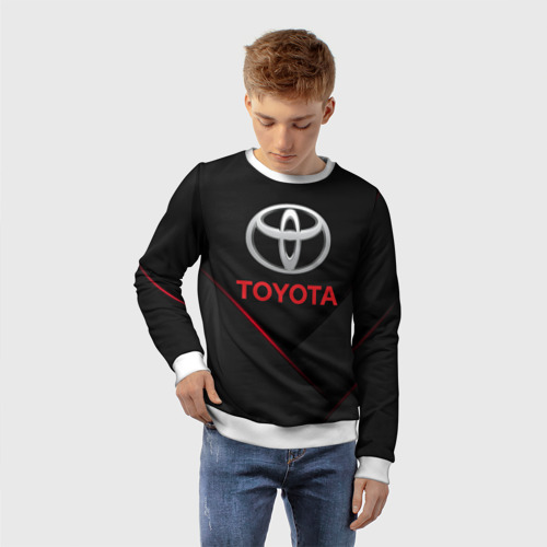 Детский свитшот 3D Toyota Тоёта, цвет 3D печать - фото 3