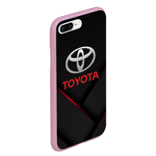 Чехол для iPhone 7Plus/8 Plus матовый Toyota Тоёта, цвет розовый - фото 3