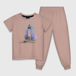 Детская пижама хлопок Crisp Point Lighthouse