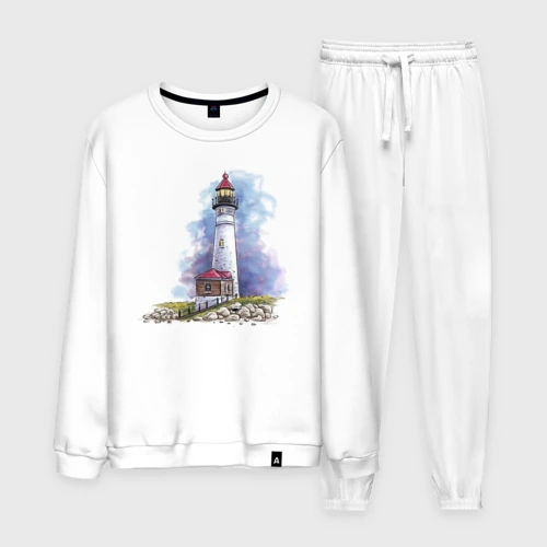 Мужской костюм хлопок Crisp Point Lighthouse