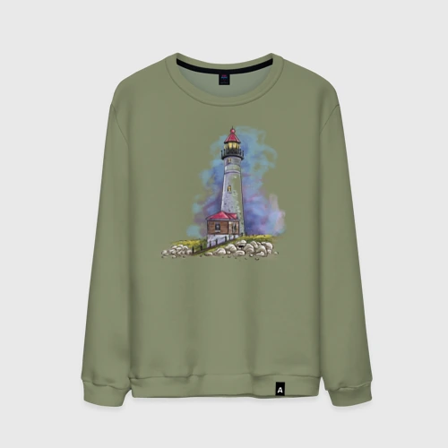 Мужской свитшот хлопок Crisp Point Lighthouse