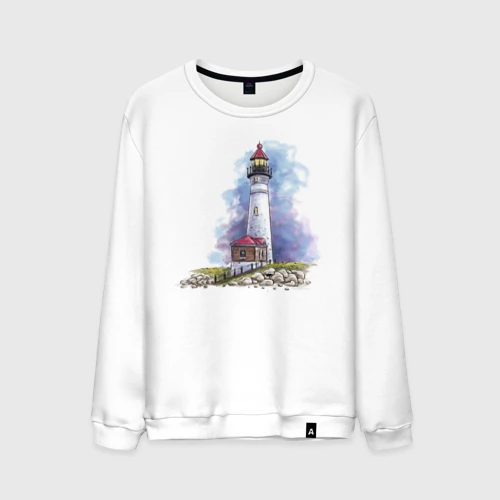 Мужской свитшот хлопок Crisp Point Lighthouse