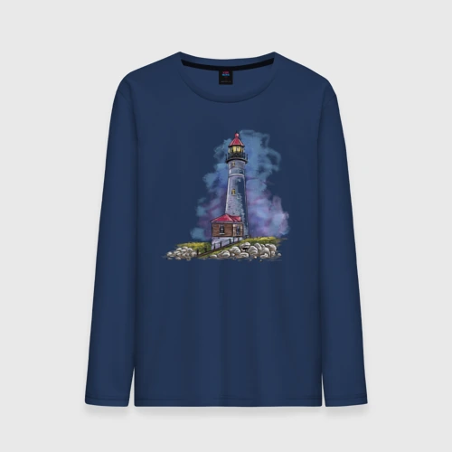 Мужской лонгслив хлопок Crisp Point Lighthouse