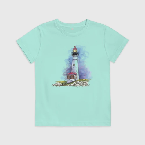 Детская футболка хлопок Crisp Point Lighthouse