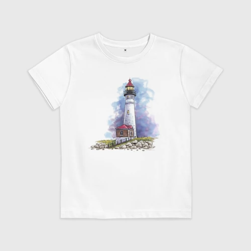 Детская футболка хлопок Crisp Point Lighthouse