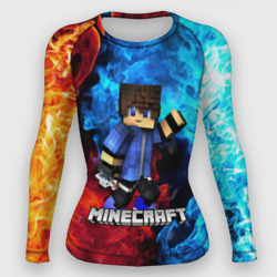 Женский рашгард 3D Minecraft Майнкрафт