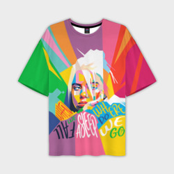 Мужская футболка oversize 3D Billie Eilish