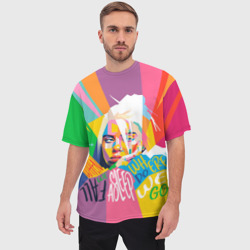 Мужская футболка oversize 3D Billie Eilish - фото 2