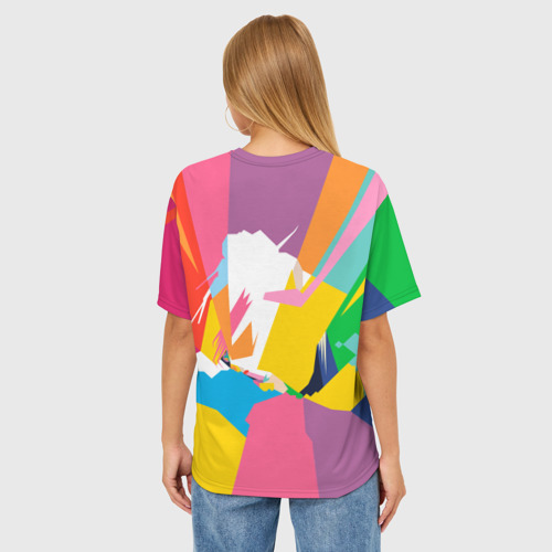 Женская футболка oversize 3D Billie Eilish, цвет 3D печать - фото 4