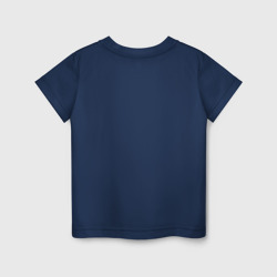 Светящаяся футболка с принтом Roblox для любого человека, вид сзади №1. Цвет основы: темно-синий