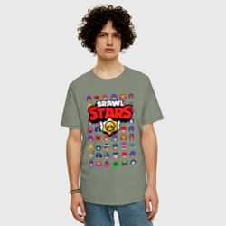 Мужская футболка хлопок Oversize Brawl Stars Бравл старс - фото 2
