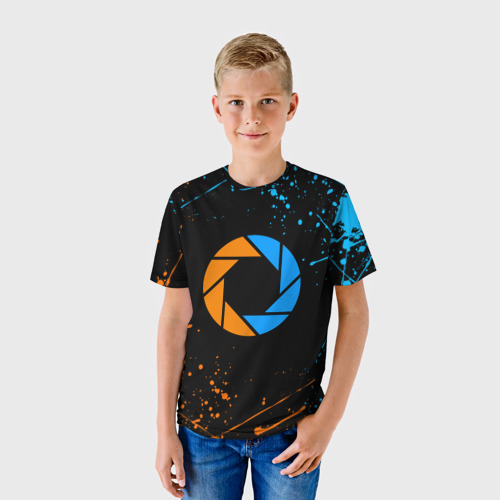 Детская футболка 3D Portal, цвет 3D печать - фото 3