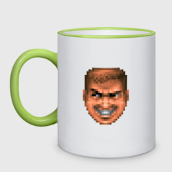 Кружка двухцветная Doom Guy Happy Face