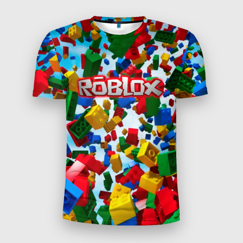 Мужская футболка 3D Slim Roblox Cubes, цвет 3D печать