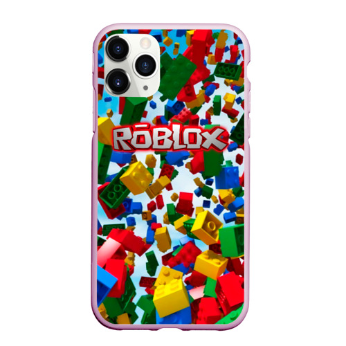 Чехол для iPhone 11 Pro матовый Roblox Cubes, цвет розовый