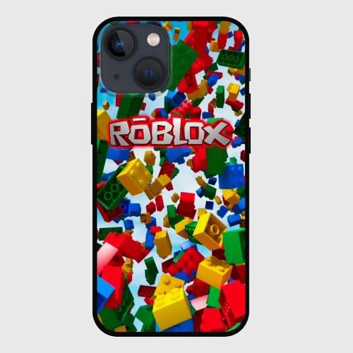 Чехол для iPhone 13 mini с принтом Roblox Cubes, вид спереди #2
