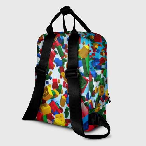 Женский рюкзак 3D с принтом Roblox Cubes, вид сзади #1