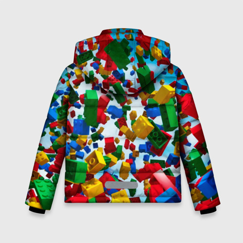 Зимняя куртка для мальчиков 3D с принтом Roblox Cubes, вид сзади #1