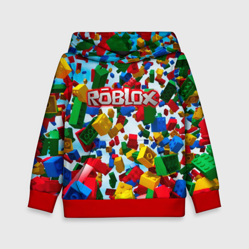 Детская толстовка 3D Roblox Cubes, цвет красный