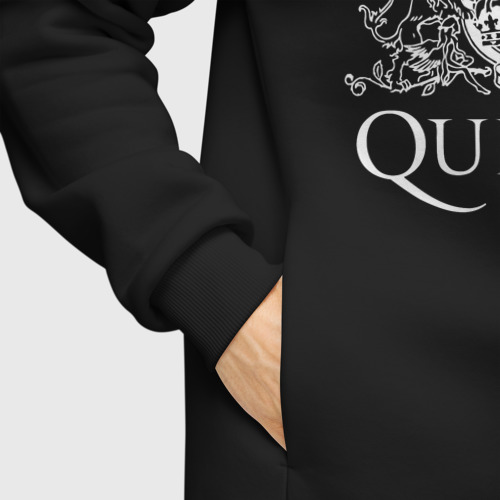 Мужское худи Oversize хлопок Queen Фредди Меркьюри, цвет черный - фото 8