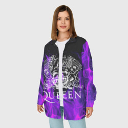 Женская рубашка oversize 3D Queen Фредди Меркьюри - фото 2