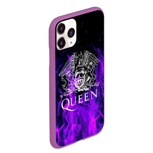Чехол для iPhone 11 Pro Max матовый Queen Фредди Меркьюри, цвет фиолетовый - фото 3