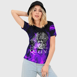 Женская футболка 3D Slim Queen Фредди Меркьюри - фото 2