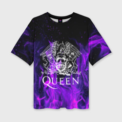 Женская футболка oversize 3D Queen Фредди Меркьюри