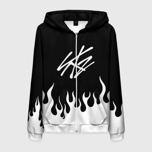 Мужская толстовка 3D на молнии Stray Kids