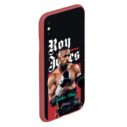 Чехол для iPhone XS Max матовый Roy Jones, цвет красный - фото 3