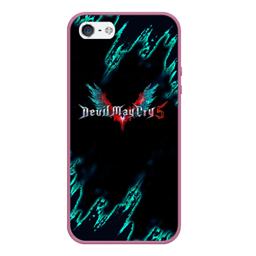 Чехол для iPhone 5/5S матовый Devil May Cry, цвет розовый