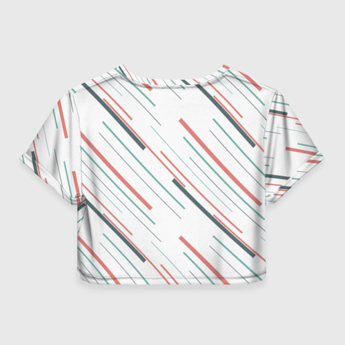 Женская футболка Crop-top 3D Геометрический стиль, цвет 3D печать - фото 2