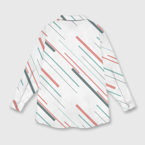 Мужская рубашка oversize 3D с принтом Геометрический стиль, вид сзади #1