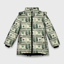 Зимняя куртка для девочек 3D Денежная тема