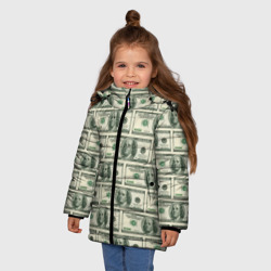 Зимняя куртка для девочек 3D Денежная тема - фото 2