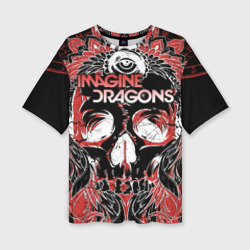 Женская футболка oversize 3D Imagine Dragons