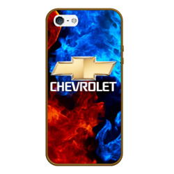 Чехол для iPhone 5/5S матовый Chevrolet Шевроле