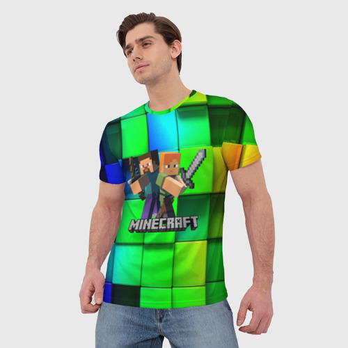 Мужская футболка 3D Minecraft, цвет 3D печать - фото 3