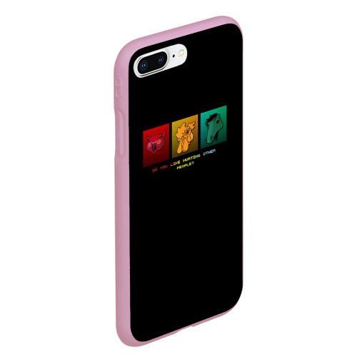 Чехол для iPhone 7Plus/8 Plus матовый Do you like hurting people ?, цвет розовый - фото 3