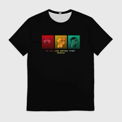 Мужская футболка 3D Do you like hurting people ?