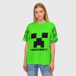 Женская футболка oversize 3D Minecraft - фото 2