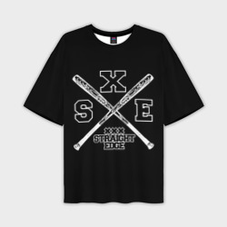 Мужская футболка oversize 3D Straight edge