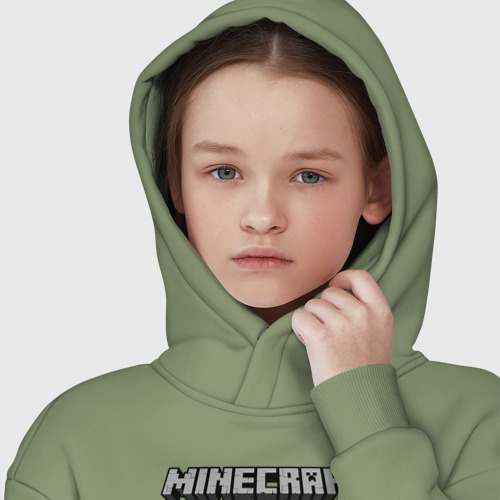 Детское худи Oversize хлопок Minecraft, цвет авокадо - фото 6