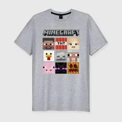 Мужская футболка хлопок Slim Minecraft