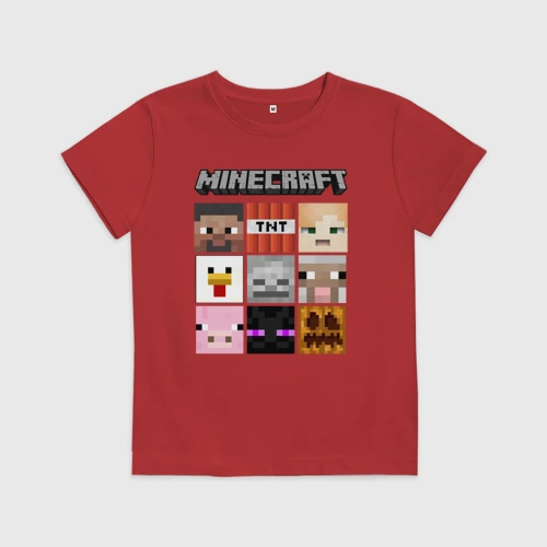 Детская футболка хлопок Minecraft