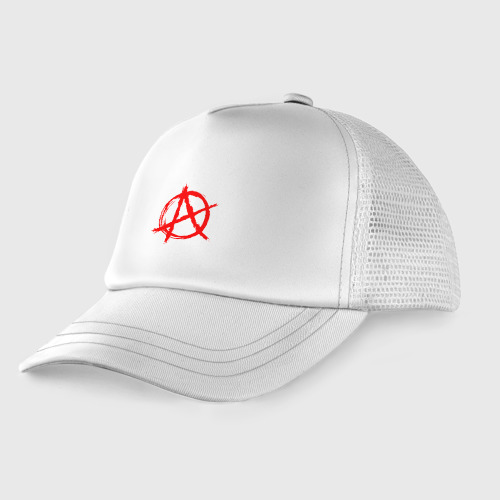 Детская кепка тракер Анархия anarchy, цвет белый